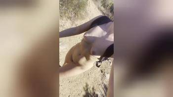 video of Enjoying the sun on my naked body while hiking